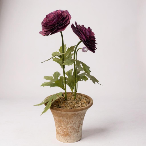 Tole Flower Standard Ranuculas
