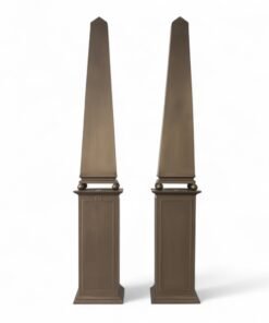 Pair of Large Zinc Outdoor/Indoor Obelisks