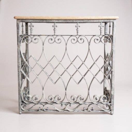Fleur de Lis Console with Marble Top