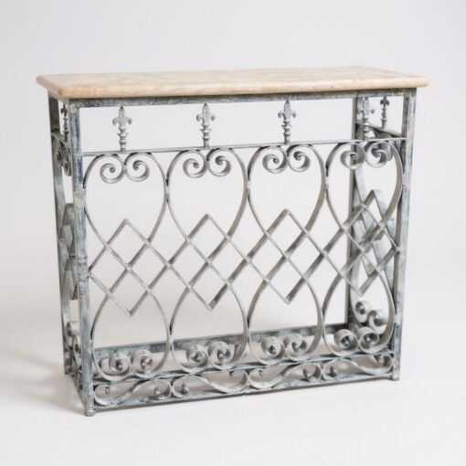 Fleur de Lis Console with Marble Top - Image 2