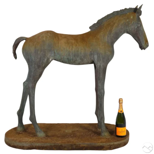 Bronze Life Size Foal Young Horse Garden Sculpture - Image 4
