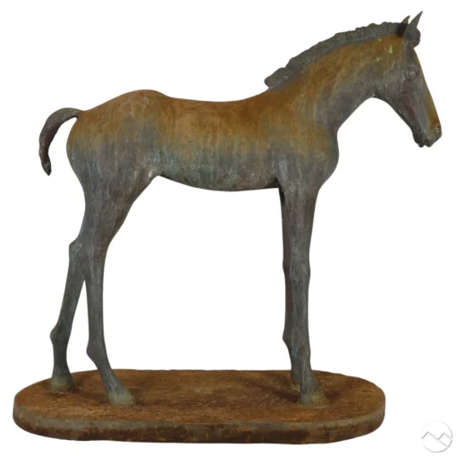 Bronze Life Size Foal Young Horse Garden Sculpture - Image 3