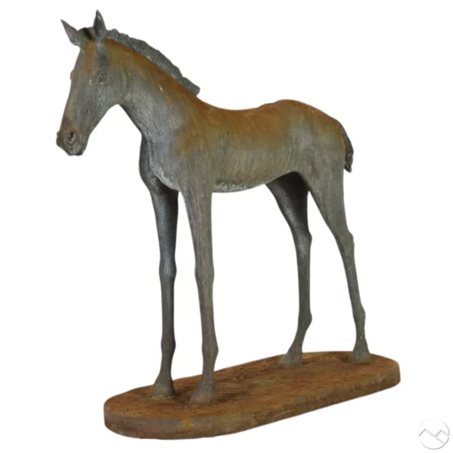 Bronze Life Size Foal Young Horse Garden Sculpture - Image 2