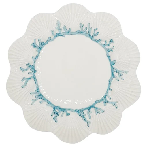 Saint Jacques Ceramic Plate Coral Blue