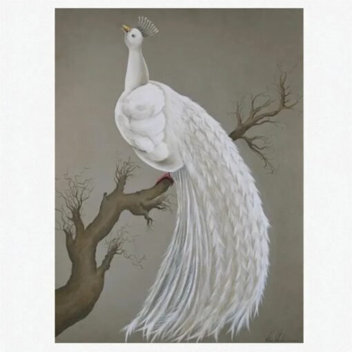 Italian Original Painting Imperial Peacock I and II - Image 3