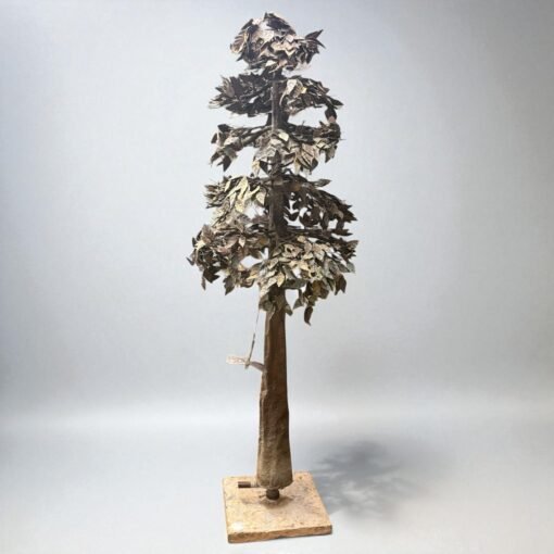 Weathered Metal Tree Fountain Sculpture