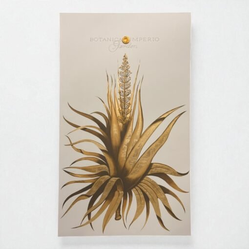 Italian original Painting Aloe Vera Gold Leaf II - Image 2