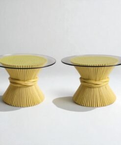 Pair of 20th Century Sheaf of Wheat Coffee Table by McGuire