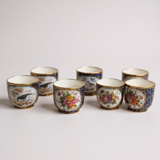 Vintage Porcelain Dinnerware & Tea Set with Gilt Detailing - Image 4