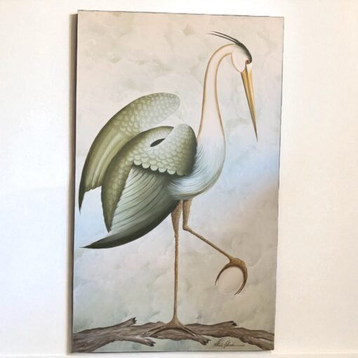 Italian Original Painting Green  Heron I and II - Image 2