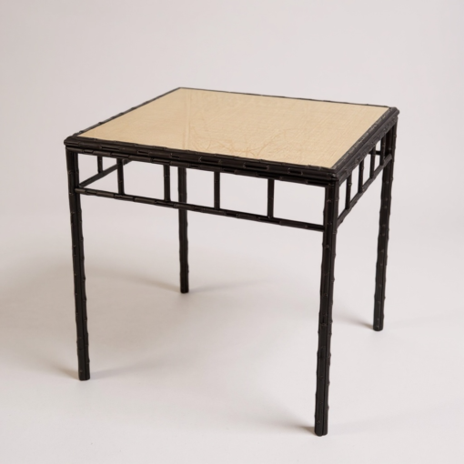Vintage Style Game Table with Faux Bamboo Frame