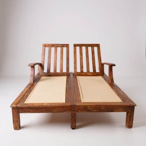 Teak Adjustable  Double Lounge Chair - Image 2