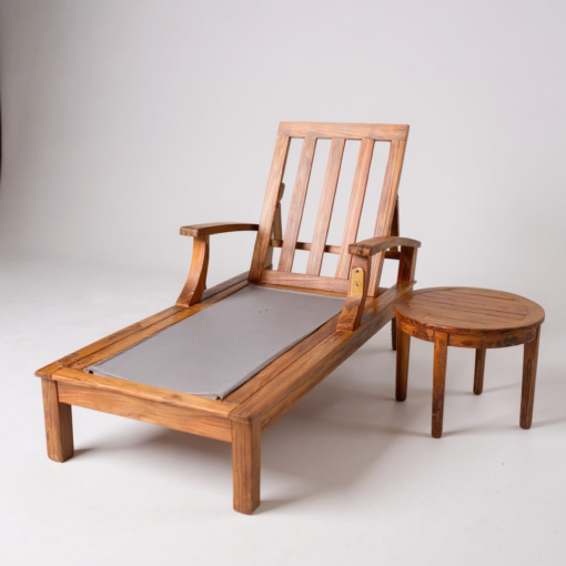 Teak Adjustable Lounge Chair - Image 3