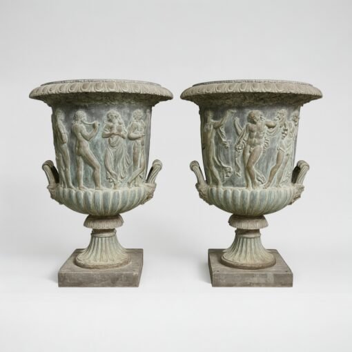 Pair of Monumental Bronze Urns - Image 2