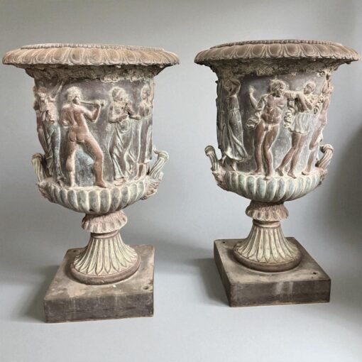 Pair of Monumental Bronze Urns - Image 3