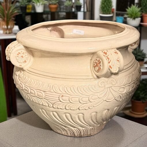 Antique Glazed Terra Cotta Planter - Image 2