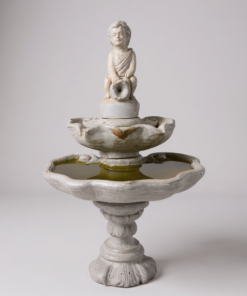 Stone Fountain with Cherub Figure