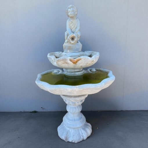 Stone Fountain with Cherub Figure - Image 2