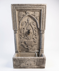 Moroccan Hand-Carved Patinated Fountain