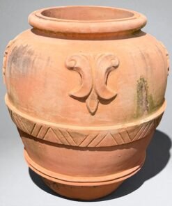 Large Italian Terra Cotta Planter with Classical Relief