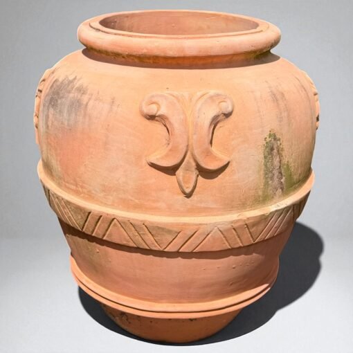 Large Italian Terra Cotta Planter with Classical Relief