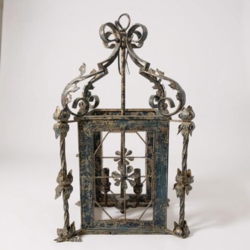 Gilt Accented French Iron Lantern