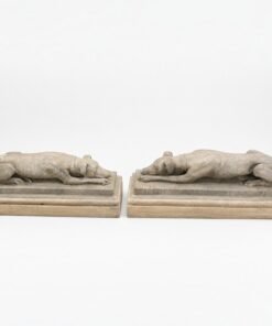 Pair of English Lead Garden Greyhound or Whippet