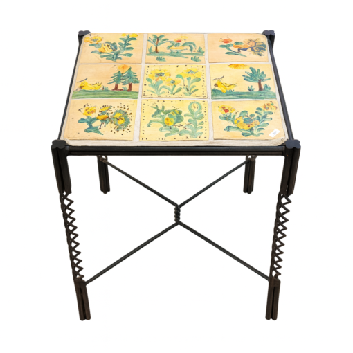 Square Side Table Antique Tiles - Image 3