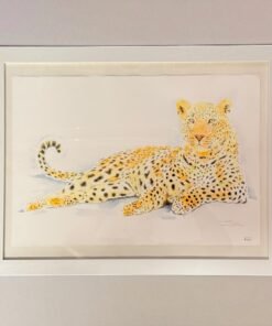 Original Leopard watercolor painting