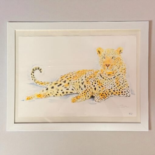 Original Leopard watercolor painting