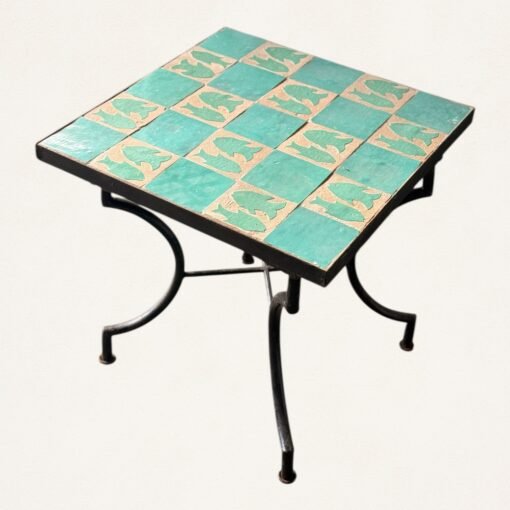 Tile Top Moroccan Side Table - Image 3