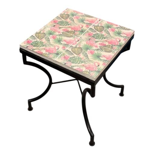 Square Tile Table Flamingo