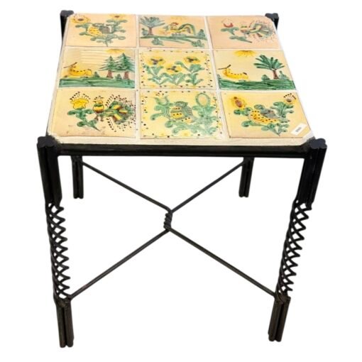 Square Side Table Antique Tiles - Image 2