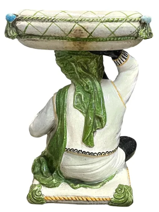Majolica Figural Blackamoor Garden Stool / Side Table - Image 4