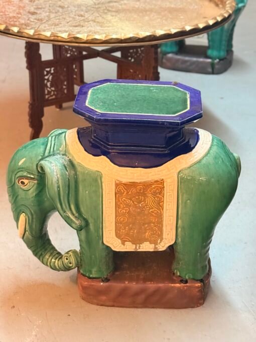 Pair of Glazed Elephant Garden Seats - Image 2