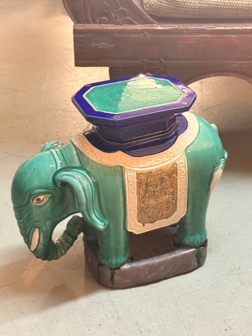 Pair of Glazed Elephant Garden Seats - Image 3