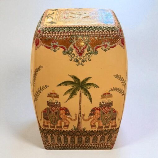 Hand-Painted Ceramic Garden Seat