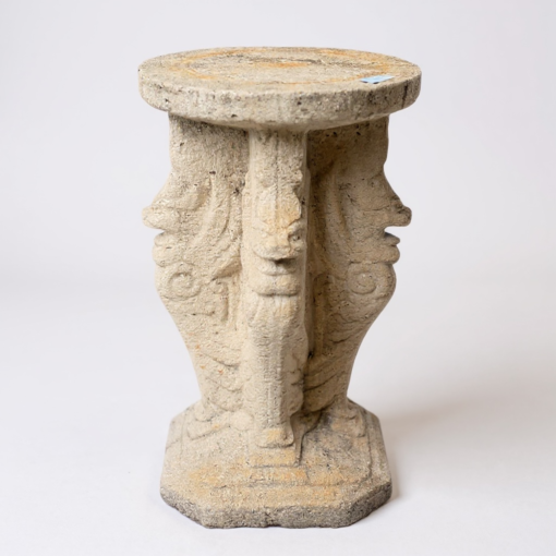 Carved Stone Pedestal Table