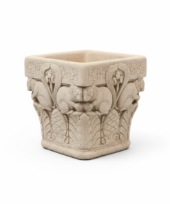 Pair of English Carved Stone Container