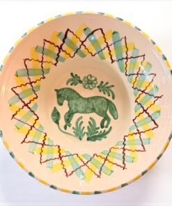 Hand-Painted  Horse Ceramic Wall Bowl
