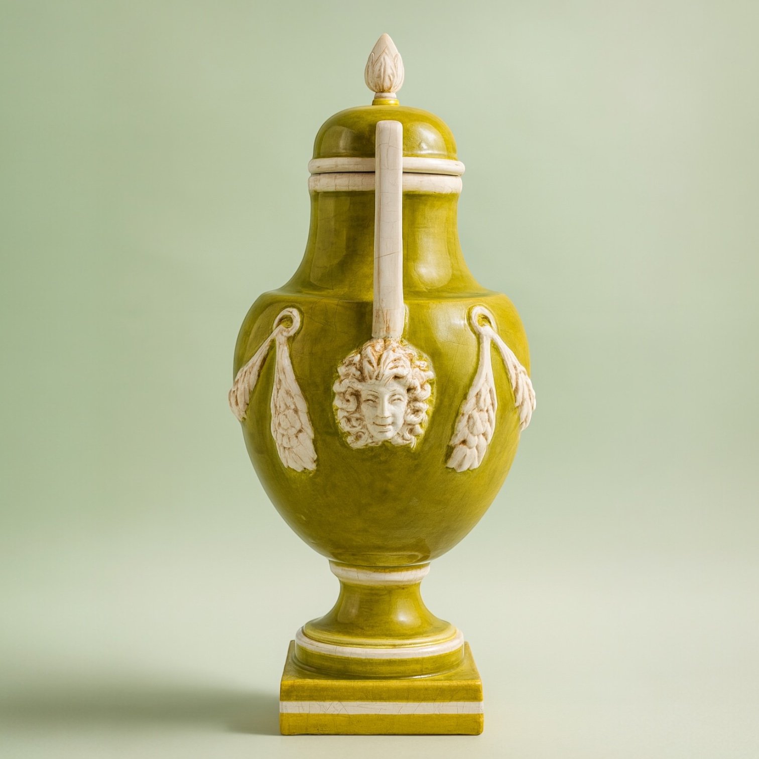 Italian Ceramic Lidded Urn - Image 2
