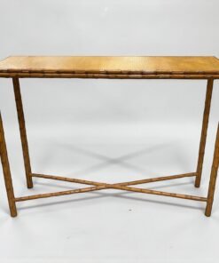 Vintage Style Faux Bamboo Console Table