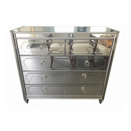 Elegant Hollywood Regency Mirrored Chest of Drawers/Dresser - Image 2