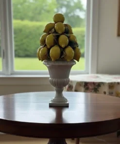 Single Italian Ceramic Lemon Topiary