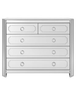 Elegant Hollywood Regency Mirrored Chest of Drawers/Dresser