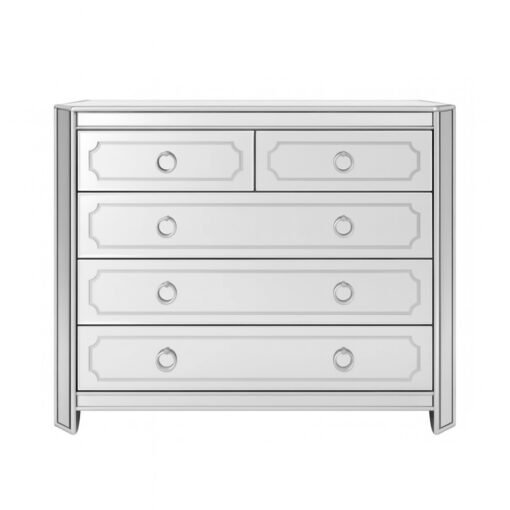 Elegant Hollywood Regency Mirrored Chest of Drawers/Dresser