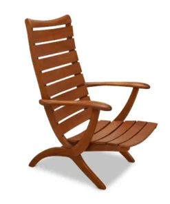 Vintage Mid-Century Modern Triconfort Hardwood Slat Reclining Lounge Chair