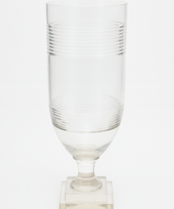 Ribbed Glass Hurricane