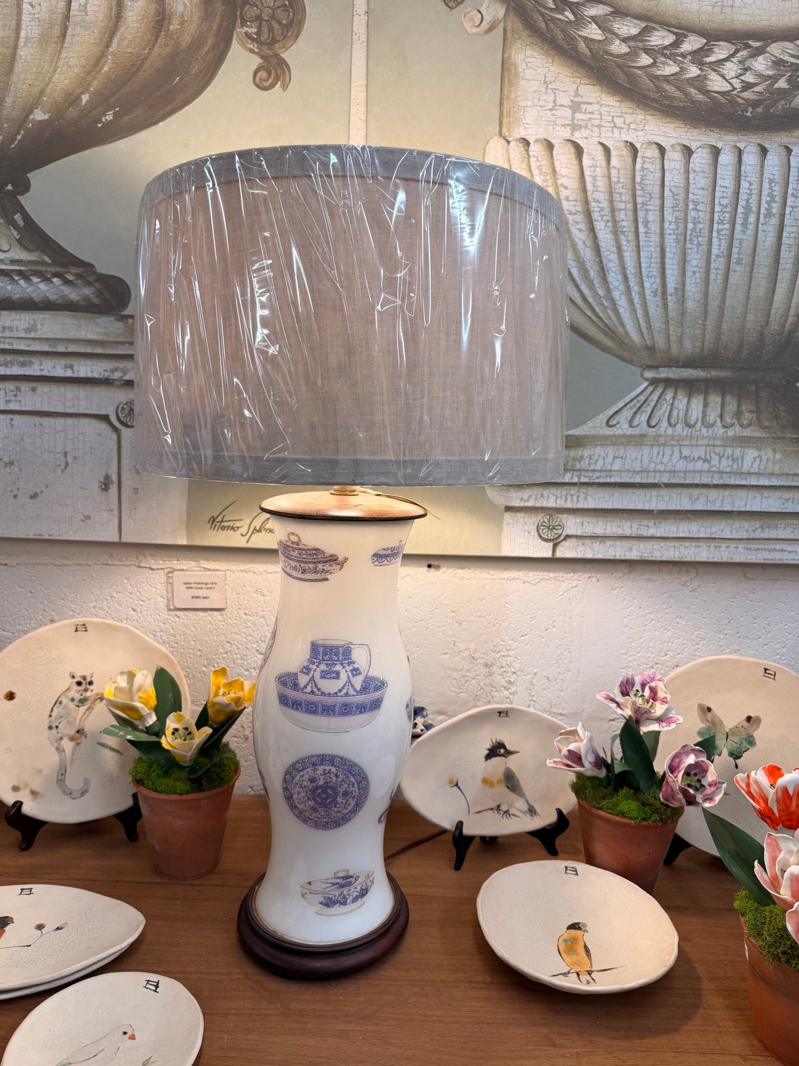 Blue & White Porcelain Table Lamp - Image 2