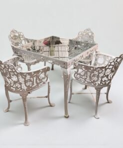 Set of 4 Aluminum Patio Chairs and Table